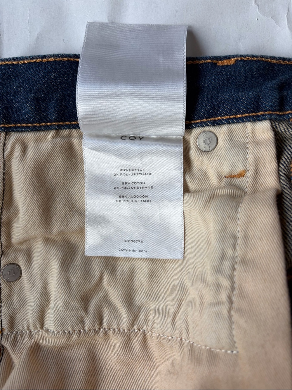 CQY Icon High Rise Slim Straight Jeans Acoustic Wash 28 NWT - Picture 8 of 13